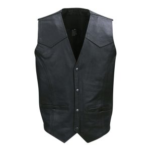 Leather vest without print