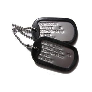 Dog tags com gravação