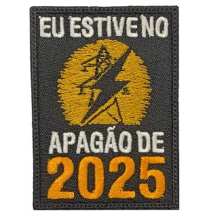 Bordado eu estive no apagão 2025
